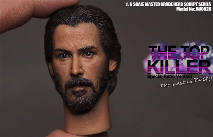 

[ESTARTEK] MGTOYS 1/6 Keanu Reeves Head Sculpt The God of Killers Quick Pursuit for 12inch Collectible Action Figures DIY