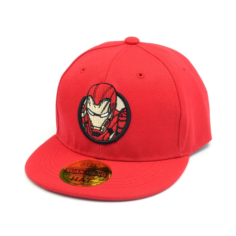 

Cartoon embroidery hat Iron Man logo cap children hip hop Boy girl Snapback hats summer visor children baseball caps