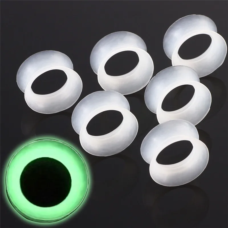 Body Piercing Body Jewelry -Colorful Silicone Luminous Ear plug Ear Tunnels Mix Sizes