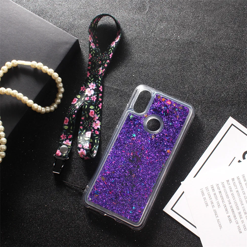 Luxury Glitter Flamingo Case For Xiaomi 6X A2 Cover Silicone Soft Cases For Xiao Mi 6X A2 Dynamic Liquid Quicksand Case Coque0