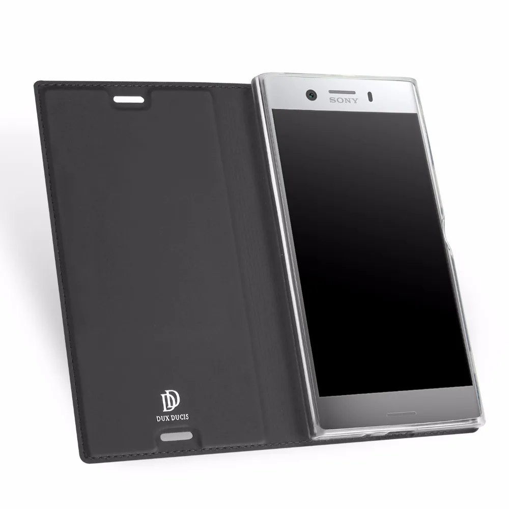 Кожаный чехол для Sony Xperia XZ1 компактные Чехлы откидная подставка слот карты