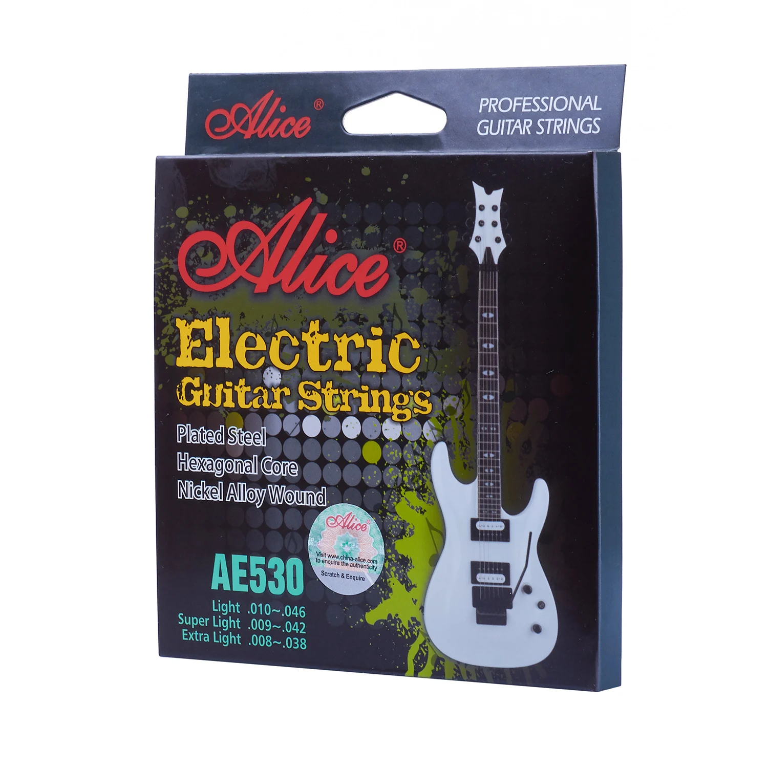 Alice Electric Guitar Strings Plated Steel 009/010 inch Coated Nickel