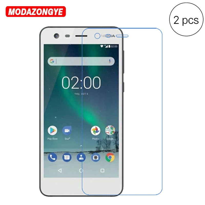 

2pcs Tempered Glass For Nokia 2 Screen Protector Film 2.5D 9H Protective Glass For Nokia 2 Nokia2 TA-1029 TA-1035 5.0 inch