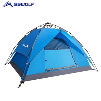 

BSWolf Portable Pop Up Beach Tent Automatic Tents Outdoor Camping Fishing Waterproof 3-4 Persons Tourist Tent For Hiking