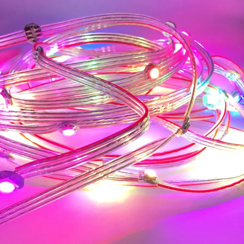 

50pcs WS2812B Pre-soldered Leds LED Module String Nodes 5V 12cm Wire Addressable Idividually Panel Built-in SMD5050 RGB Color