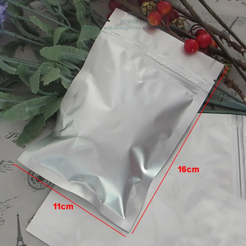 100pcs/lot- 11*16cm zipper top aluminum foil bag for tea food gift packaging | Дом и сад