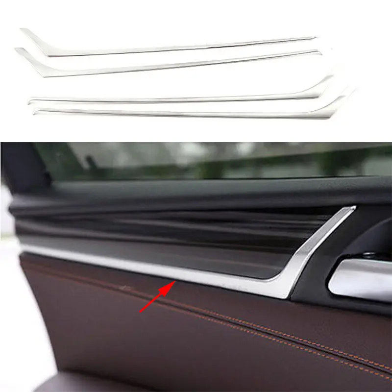 

4pcs Zinc Alloy Interior Door Armrest Stripe Trim Cover For BMW X4 F26 15-2018