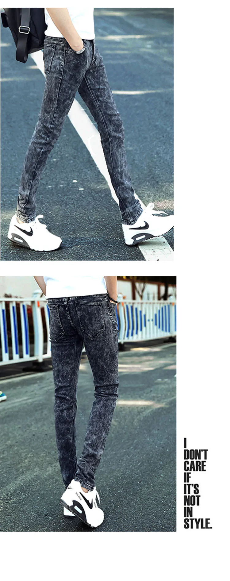 jack and jones jeans 2021 Mens jeans New Fashion Men Casual Jeans Slim Straight High Elasticity Feet Jeans Loose Waist Long Trousers hot baggy jeans mens