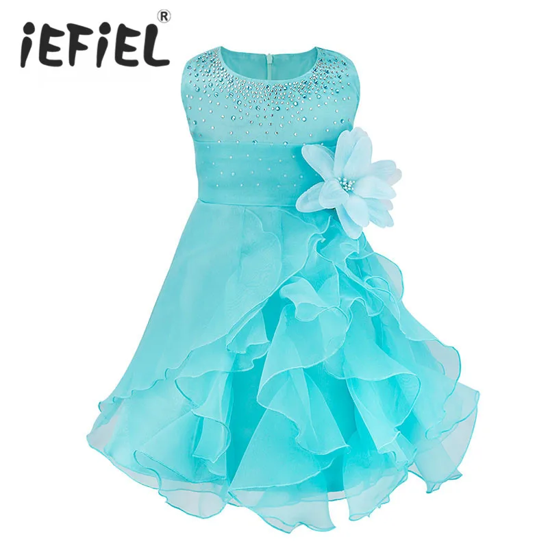 Платья с цветочным узором для девочек на свадьбу; пышное белое кружевное платье для первого причастия для девочек; платье принцессы для маленьких детей