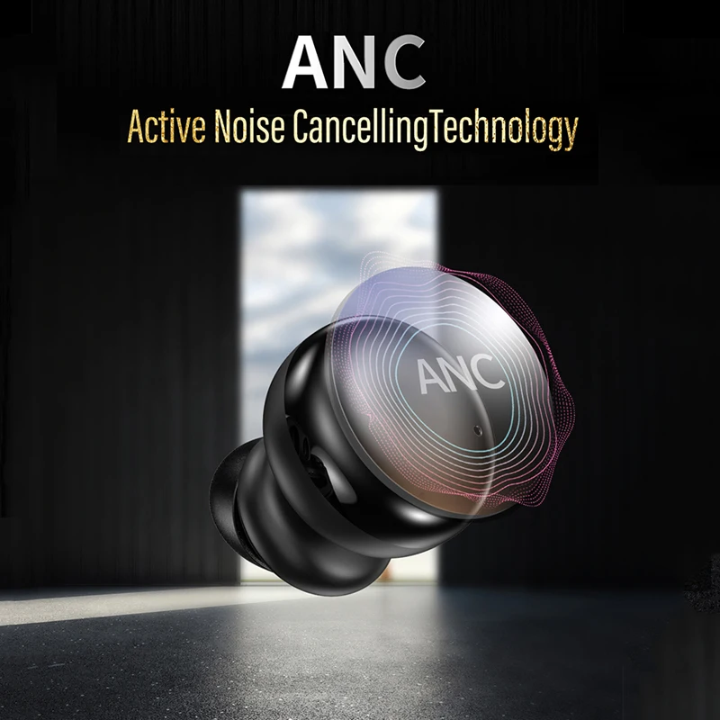 Bonola ANC беспроводные Bluetooth наушники стерео с активным шумоподавлением TWS Touch Key 5 0