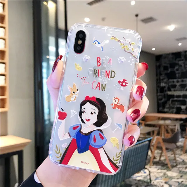 Disneys Белоснежка Золушка Рапунцель Принцесса чехол для телефона для iPhone 6 6s 7 8 Plus X XR XS Max воздушная подушка мягкая ТПУ задняя крышка