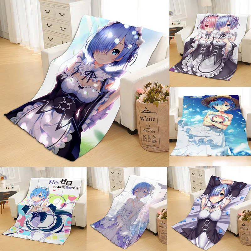

Anime Life in a different world from Zero Blanket Mat Bath Towel Nap Travel Home Sleep Bedroom Blanket Child Kids Gifts Cospaly