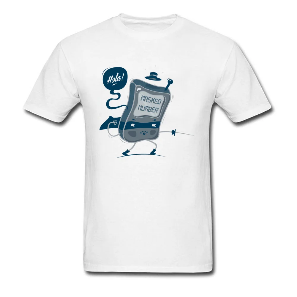 Masked Number Family Tops Tees Short Sleeve for Men 100% Cotton Summer Crew Neck Top T-shirts Design Tops Shirts Fashionable Masked Number white