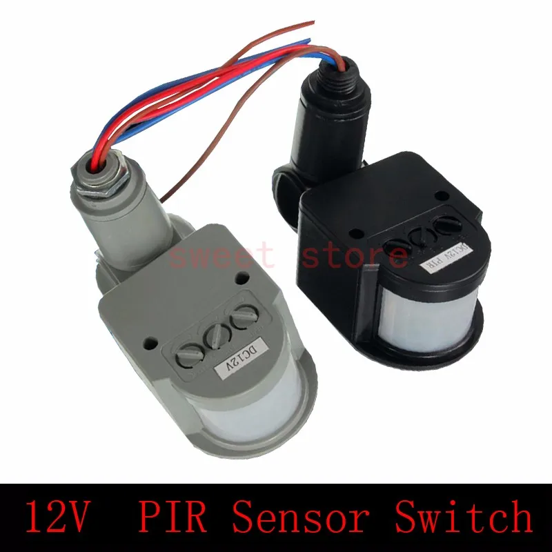 Newest! 180 degree Adjustable LED DC12V Infrared PIR Motion Sensor Detector Wall Light Switch 12M 1pc (1)