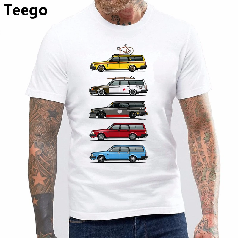 

pure cotton round collar T-shirt Volvo 245 Wagon T Shirt Boy 100% Cotton Short Sleeve O Neck T shirt