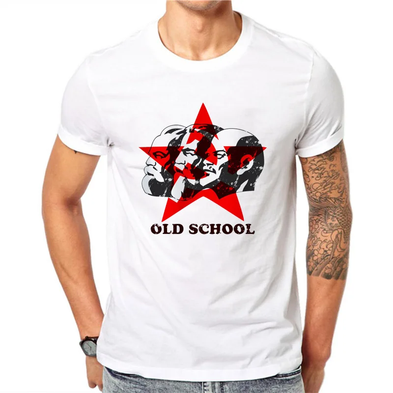 La Unión Soviética de la vieja escuela T camisa de los hombres ropa de blanco Camiseta de cuello redondo de 100% algodón Camiseta, Camiseta Unisex de la UE tamaño