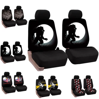 

Dewtreetali Four Seasons 4pcs/set Front Automoblies Seat Cover Sandwich Fabric Universal Seat Protector Interior Accessories