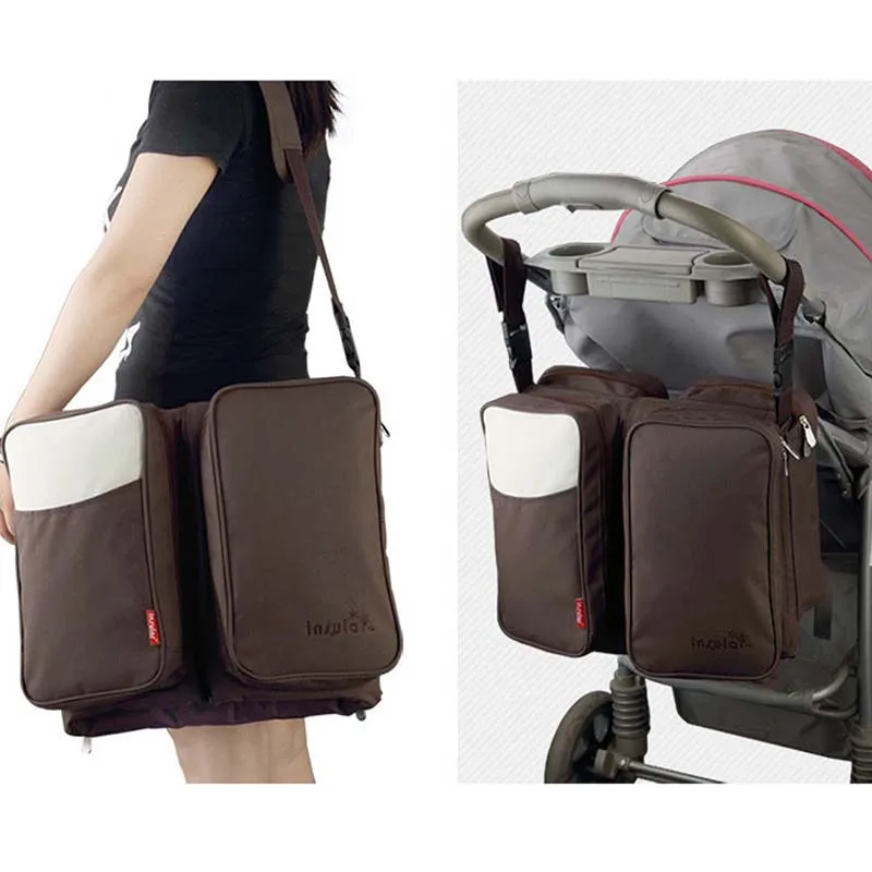 

Large Capacity Messenger Diaper Bag Waterproof Polyester Mummy Hobos Bags Portable Baby Stroller Changing Bags for Mom Travel