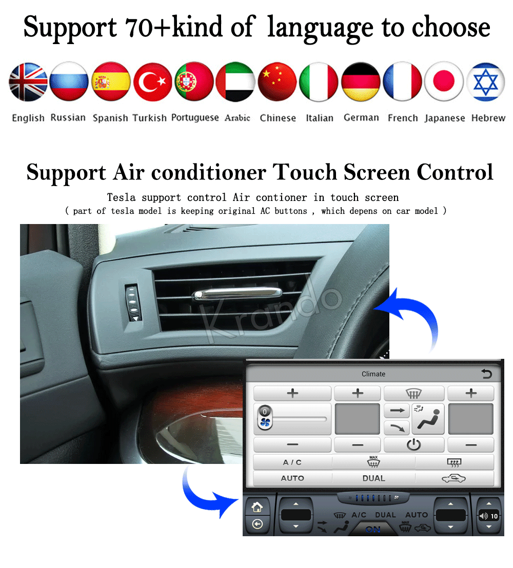 Top Krando Android 8.1 10.4" Tesla Vertical car multimedia player GPS for Toyota Alphard 2007-2013 radio audio navigation system BT 4 Top Krando Android 8.1 10.4" Tesla Vertical car multimedia player GPS for Toyota Alphard 2007-2013 radio audio navigation system BT 4