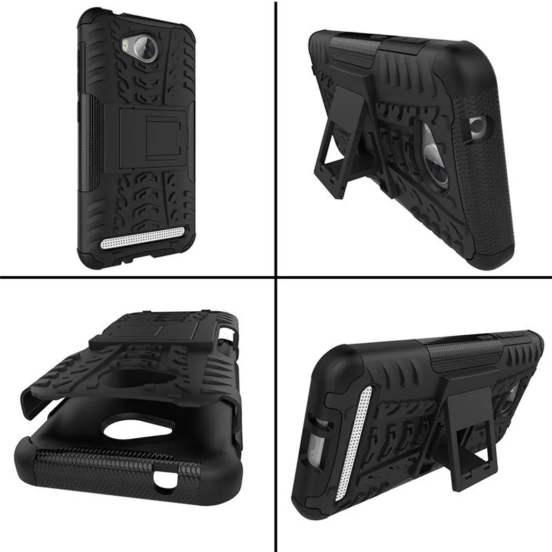 silicone case for huawei phone Dành Cho Huawei Y3 II Ốp Lưng Điện Thoại 2in1 2 Lớp Chân Đế Dày Chống Sốc Lai Ốp Lưng Silicon huawei phone cover