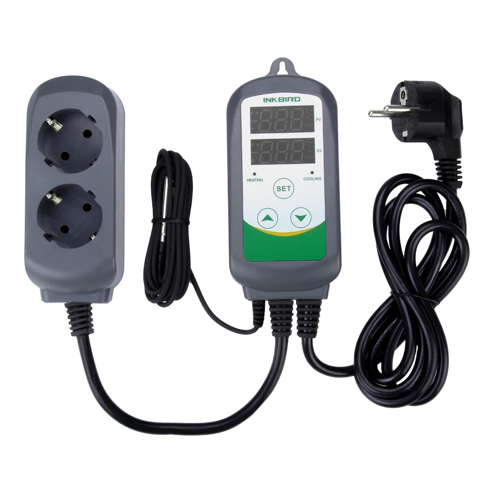 Controlador de Temperatura de Aquecimento Aquecimento e Refrigeração de Dupla Fermentador com Efeito de Estufa Inkbird Itc 308 Relé e Refrigeração de Dupla Garrafão Terrário Temp. Controle - Image 2