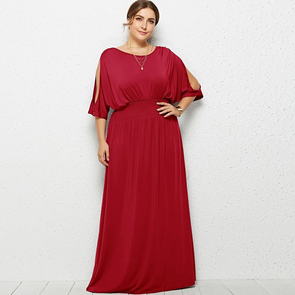 

Off Shoulder Tunic Party Long Maxi Dress Summer Women Loose Plus Size Evening Sexy Batwing Sleeve Robe Femme Vestido De Festa