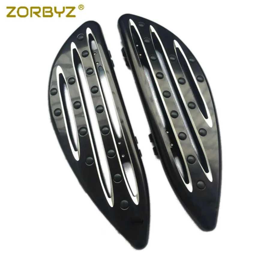 

ZORBYZ Black CNC Cut Driver Stretched Front Floorboards Footrest For Harley Touring FLH FLST FLD Parts 1986-2015