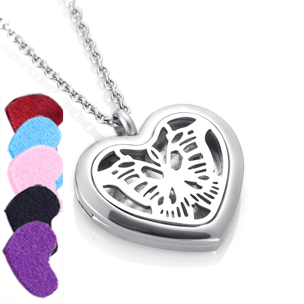 Buy Love Heart Shape Butterfly Air Freshener Necklace