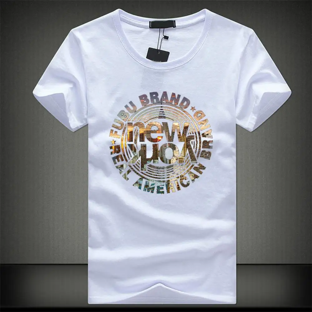 

Men's T Shirt Plus Size Summer New Style Fashion Circle Collar Printed Short Sleeves Homme Shirt Tops T-shirt Yellow White 5XL