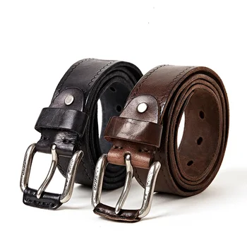 

NHZ-558 New Fashion Leather Belt top layer leather Belts alloy buttons Leather Needle buckle Men Belt
