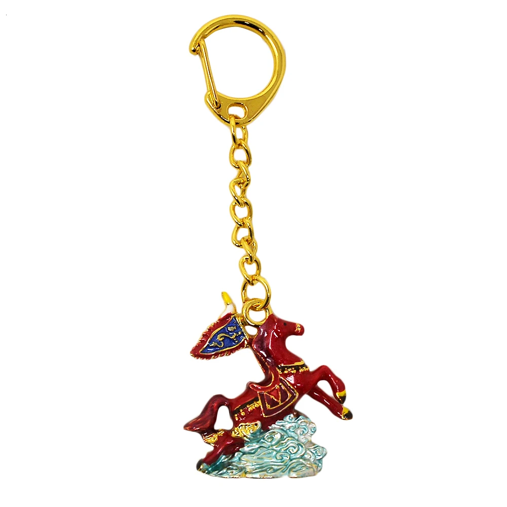 

Bejewelled Flying Windhorse Keychain new Feng Shui Amulet