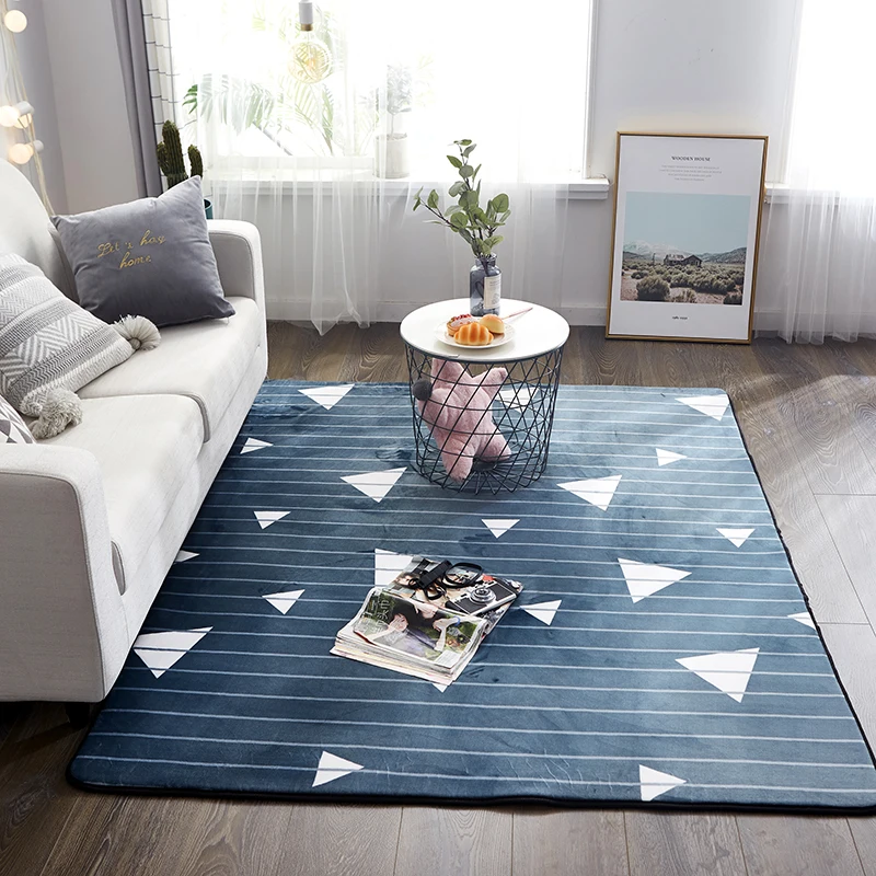 

Modern Living Room Soft Scandinavian Carpet for Study Room Floor Mat Non-slip Bedside Rugs