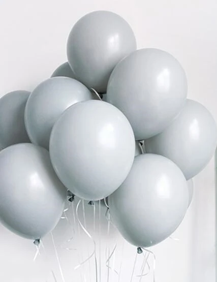 gray 15pcs 10inch Blue Latex Balloons Boy Girl Happy Birthday Party Decorations Helium Balloon Wedding Decor Supplies Inflatable Toys - Цвет: gray