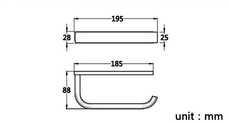 paper holder size