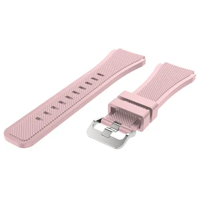 Silicone 22mm Watch band For Samsung Galaxy Watch 46mm For Samsung Gear S3 Frontier Classic Rubber Replacement Bracelet Strap - Цвет ремешка: Light pink