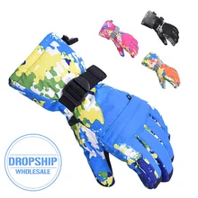 Зимние лыжные перчатки для мужчин и женщин, водонепроницаемые, для снегохода, велоспорта, ветрозащитные перчатки, для спорта, сноуборда, катания на лыжах, теплые зимние камуфляжные перчатки