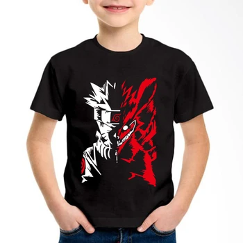 Japanese Anime Naruto Printed Children Cotton T-shirts Kids Fashion Summer O-Neck Tees Boys/Girls Soft Tops Baby Clothing,GKT002 1