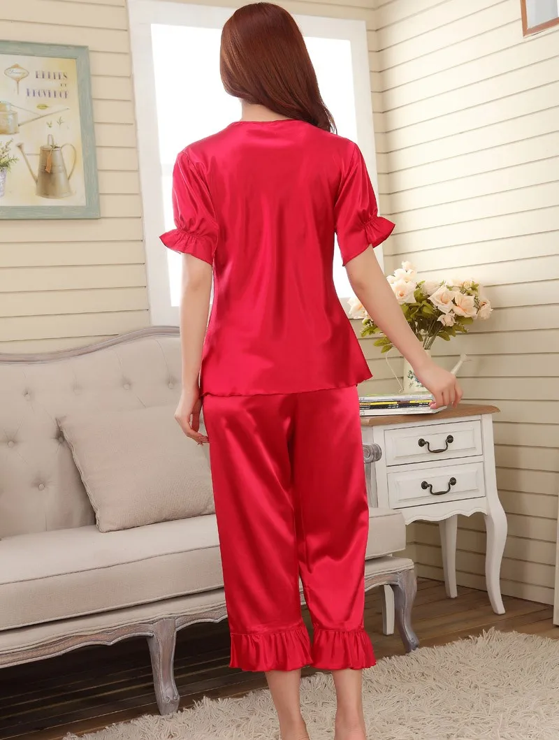 Summer faux silk men's 2 piece Pajama Sets male Rayon homewear younster sleepwear  Men's Sleep Lounge short  pijamas nightwears organic pyjamas