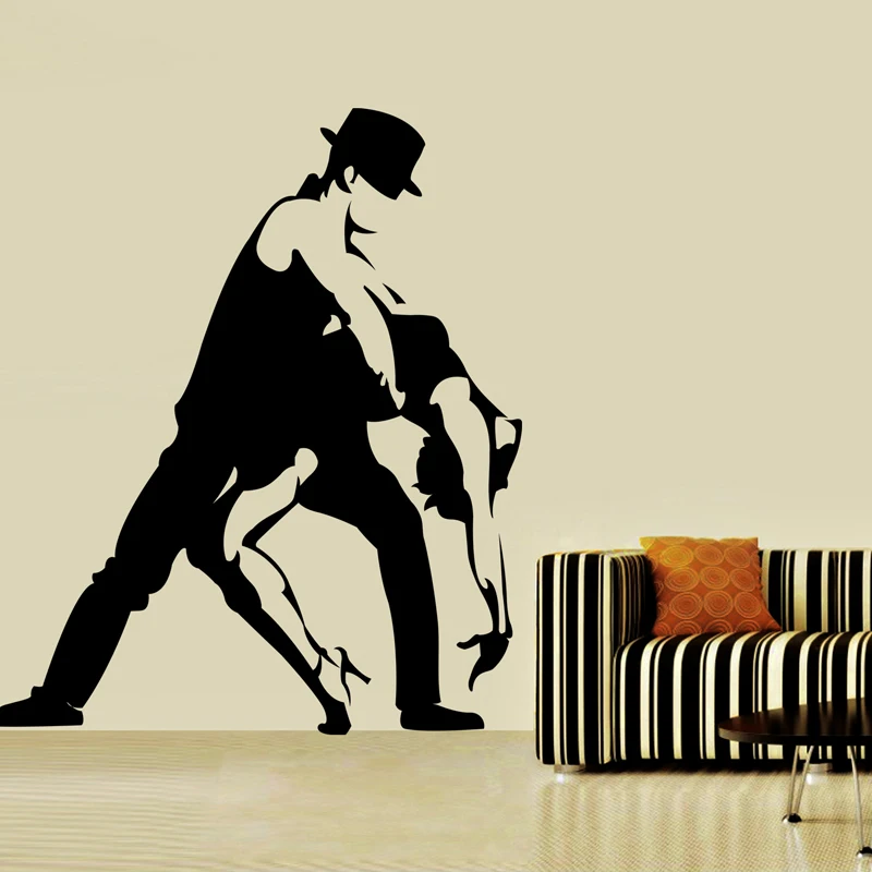 

ZOOYOO Man And Women Dance Wall Sticker Home Decor Living Room Bedroom Decoration Dance Room Wall Decals