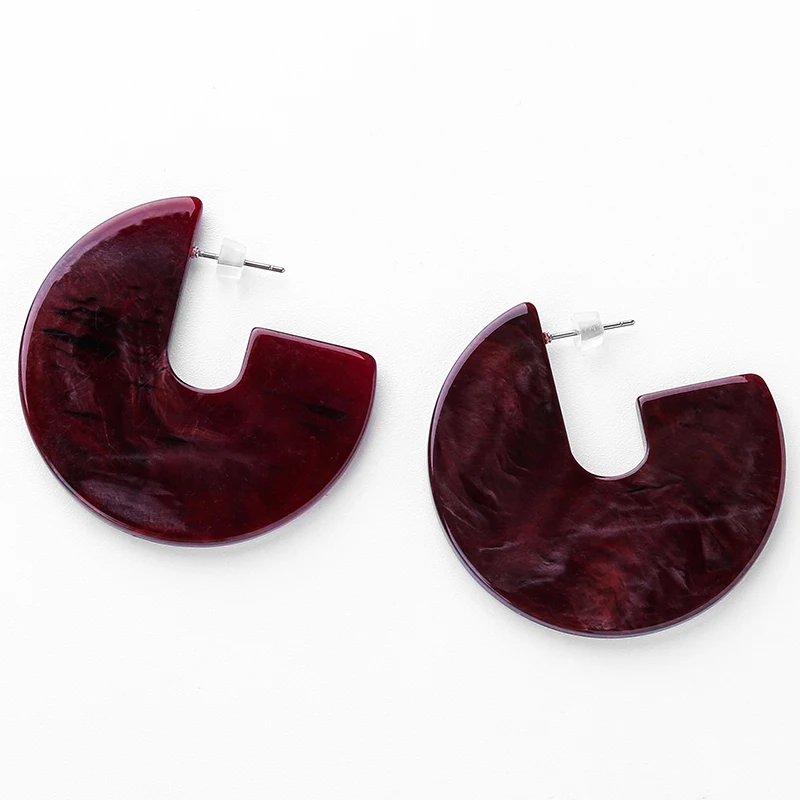 

Round Geometry Stud Earring For Women colour Acrylic Bohemian Earring For Women Romantic Elegant Jewelry Holiday Accessories
