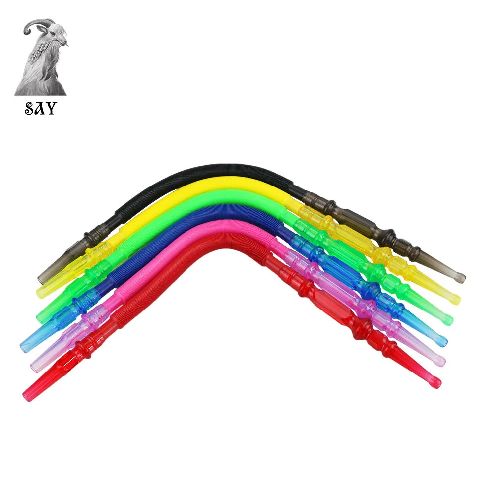 

SY 1PC Retractable Shisha Hookah Hose Acrylic Handle Water Hose Pipe Kit Can Be Elongated Shisha Narguile Accessories
