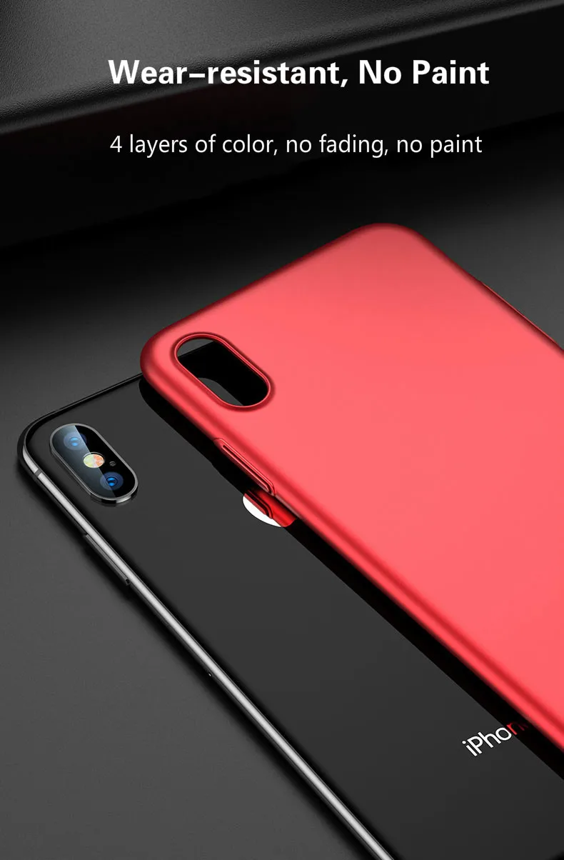 Ультратонкий дышащий жесткий чехол с эффектом потертости для iPhone 11 Pro X XR XS MAX Противоударная матовая Защитная крышка для iPhone 7 8 6 6s Plus