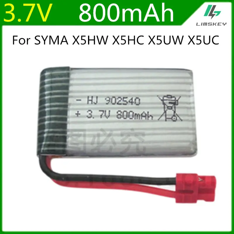 3.7V 800mah Lipo Battery For Syma X5HC X5HW X5UW X5UC RC Quadcopter Spare Parts 3.7V 800mAh Battery RC Camera Drone Accessories