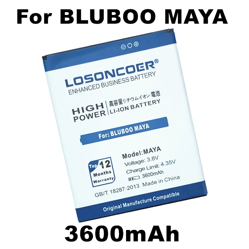

LOSONCOER 3600mAh MAYA For Bluboo Maya Smart Phone Battery+Quick Arrive