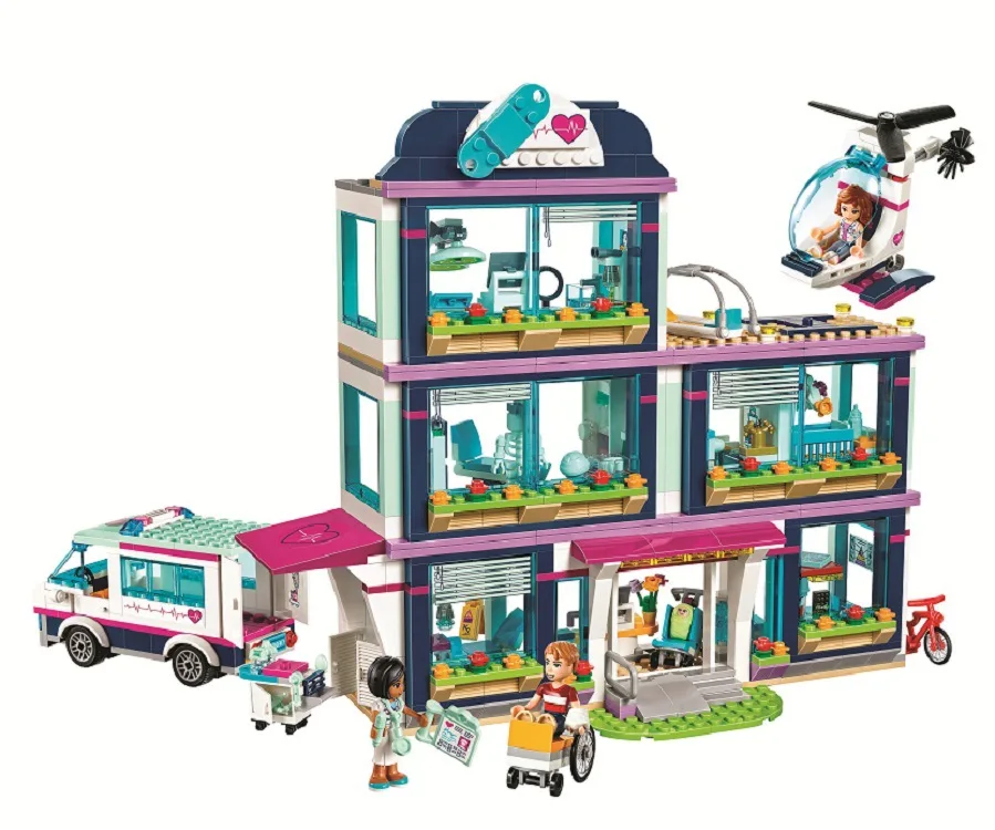 Heart Lake Love Hospital Girls  Friends sets Bricks education Toys For KIDS children gifts Compatible with legoings 41318