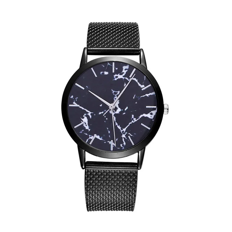 Модные женские наручные часы циферблат дамы повседневное кварцевые наручные часы Роскошные серебристый, черный кремнезема ремень часы для женщи
