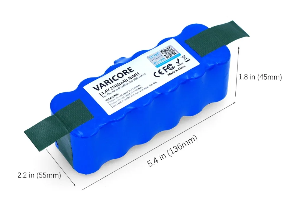 VariCore 14.4V 2500mAh Ni-MH Battery for iRobot 500 600 900 Series Vacuum Cleaner for iRobot 600 620 650 700 770 780 800 VariCore 14.4V 2500mAh Ni-MH Battery for iRobot 500 600 900 Series Vacuum Cleaner for iRobot 600 620 650 700 770 780 800