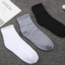 3Pairs/lot Men's Boat Socks Male High Elastic Wear-resistant Non-slip White Ankle Socks Spring Summer Solid Color Cotton Socks mesh frill ankle socks 3pairs