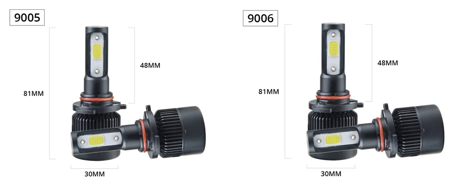 MeeToo H4 LED Bulb Car Headlight H7 LED H1 H8 H11 HB3 HB4 9005 9006 IP65 72W 8000LM 6500K Fog Light 12V 24V Auto Headlamp Lamps (3)