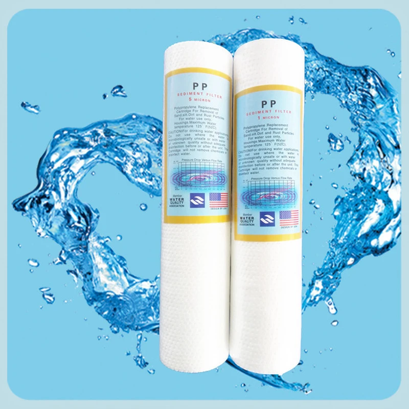 

2pcs PP Cotton Filter Water Filter Water Purifier Sediment Water Filter Cartridge System Reverse Osmosis